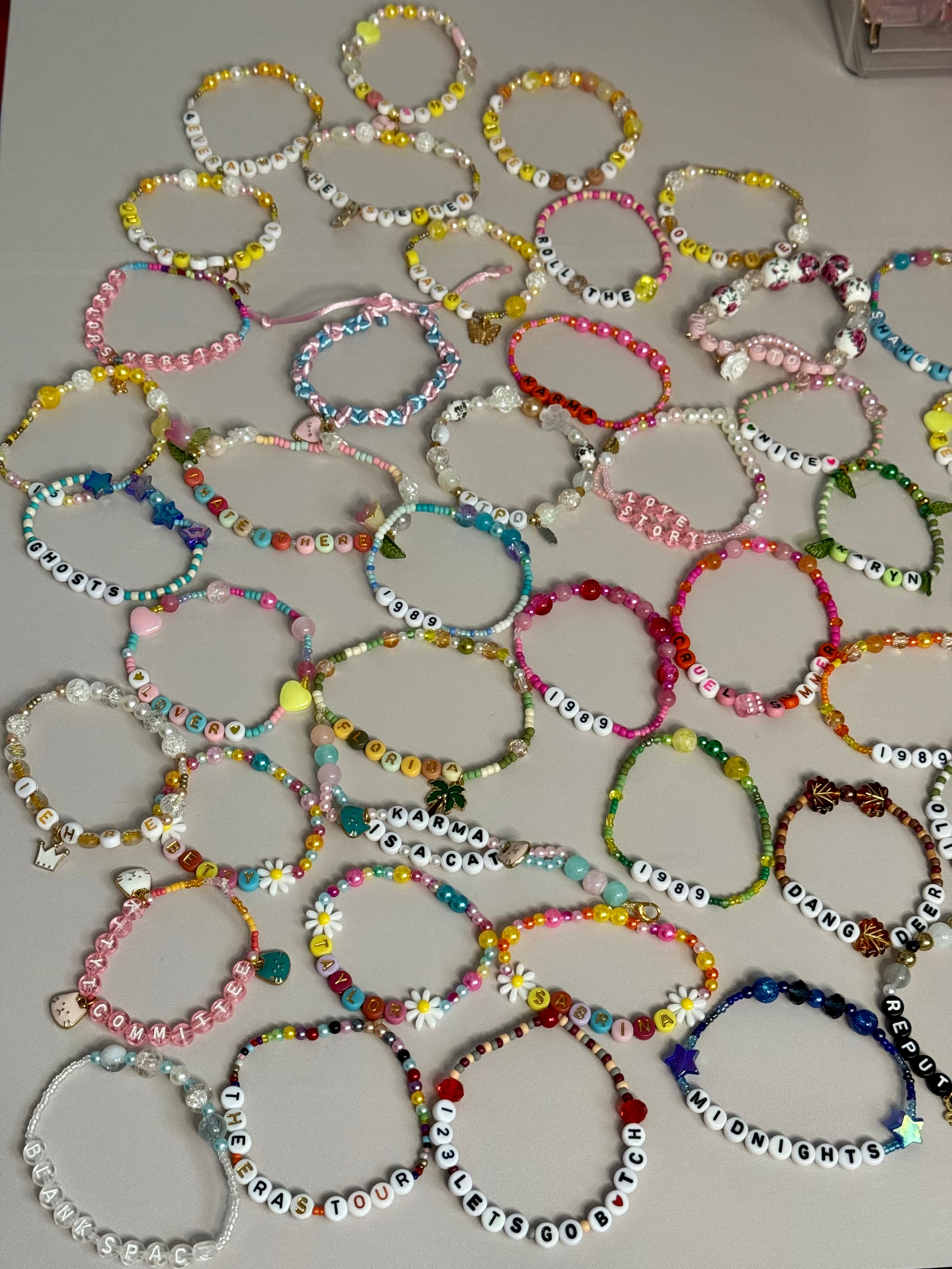 Taylor Swift Eras Tour Inspired Friendship Bracelets. Pack of 6 Mystery Bracelets.