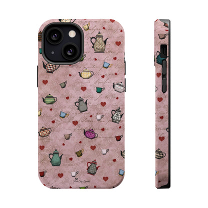 Tea Hearts Magnetic iPhone Case