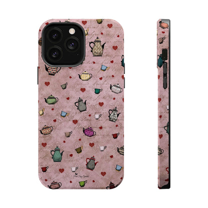 Tea Hearts Magnetic iPhone Case