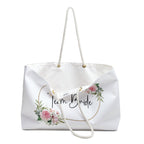 Team Bride Floral Weekender Tote Bag