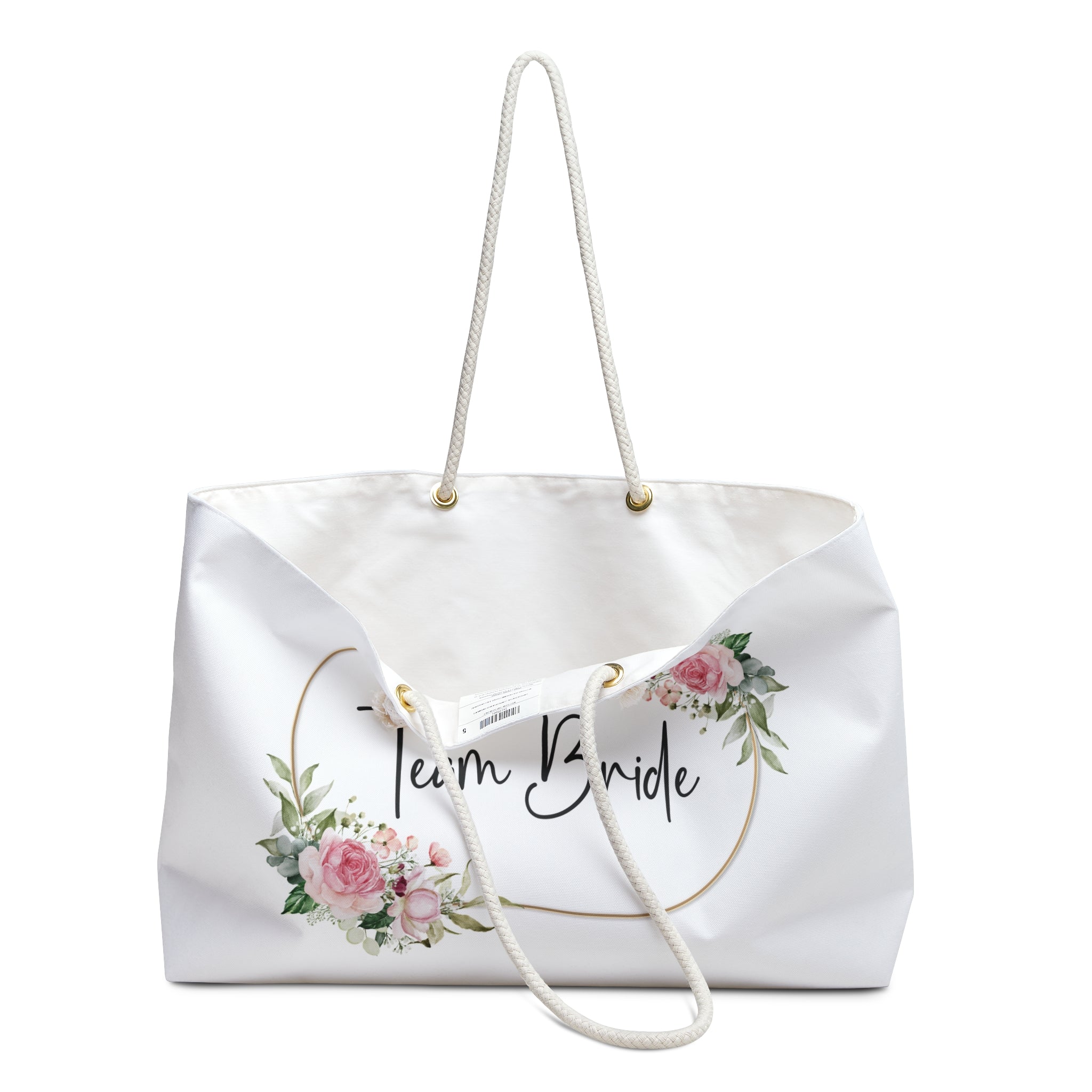 Team Bride Floral Weekender Tote Bag