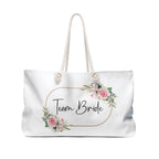Team Bride Floral Weekender Tote Bag
