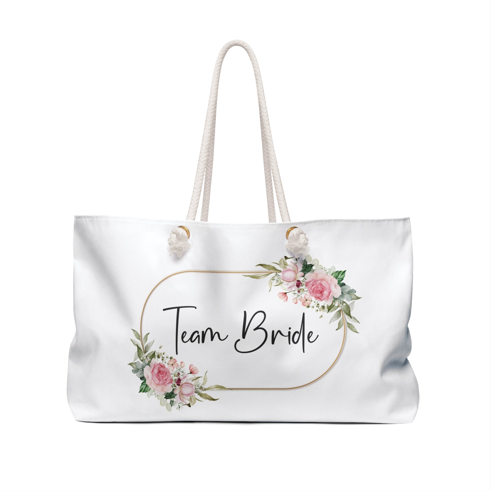Team Bride Floral Weekender Tote Bag