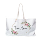 Team Bride Floral Weekender Tote Bag