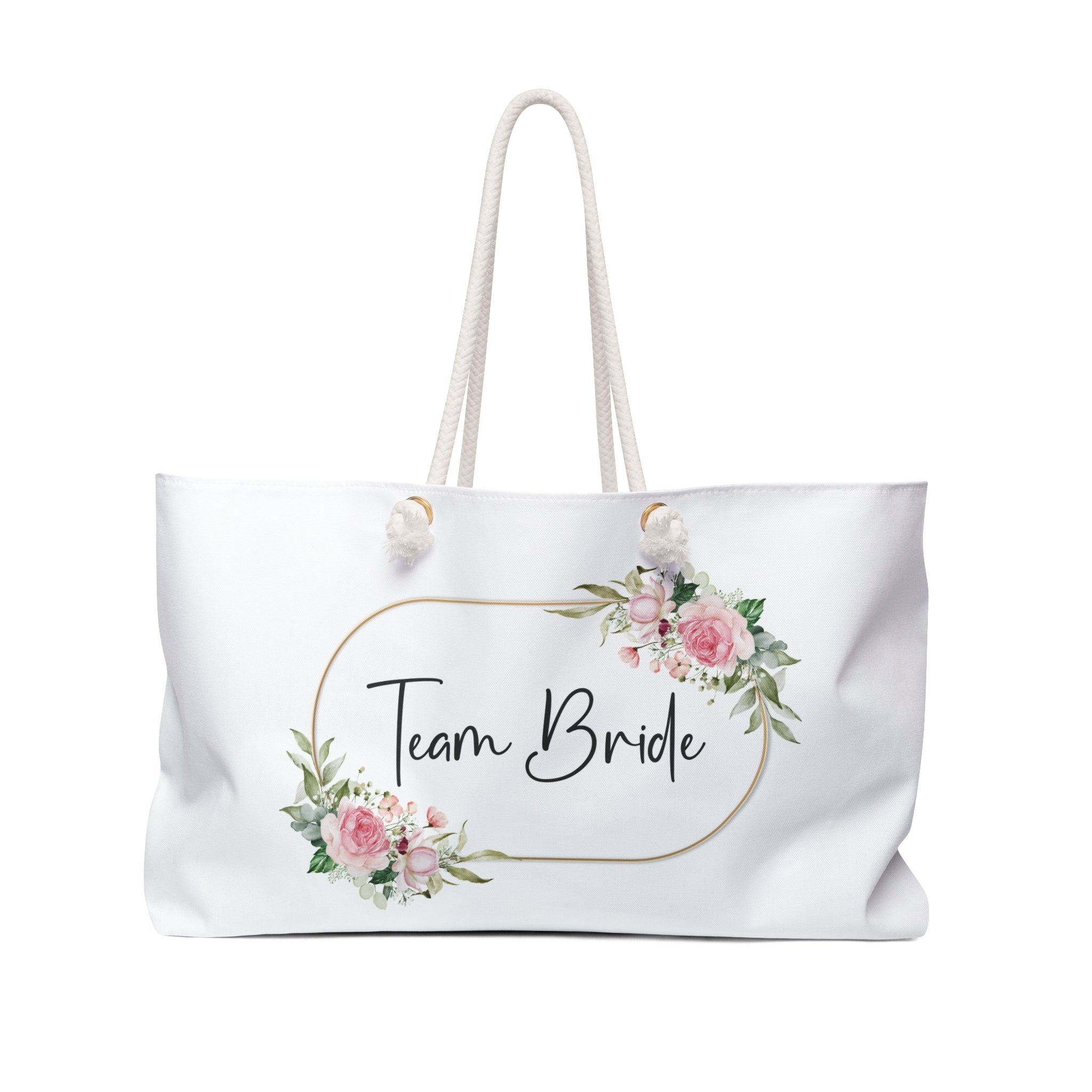 Team Bride Floral Weekender Tote Bag