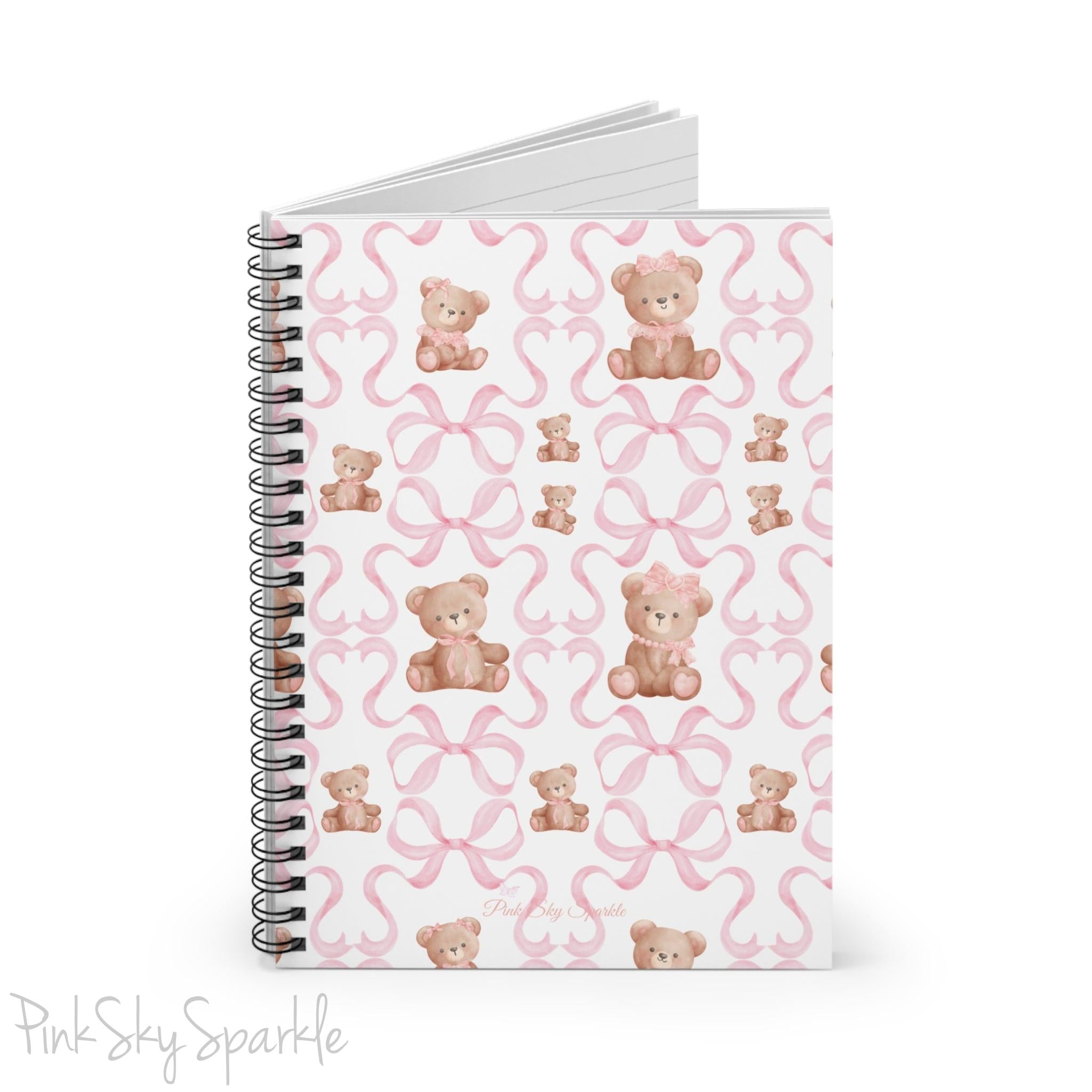Teddy Bear Coquette Spiral Notebook