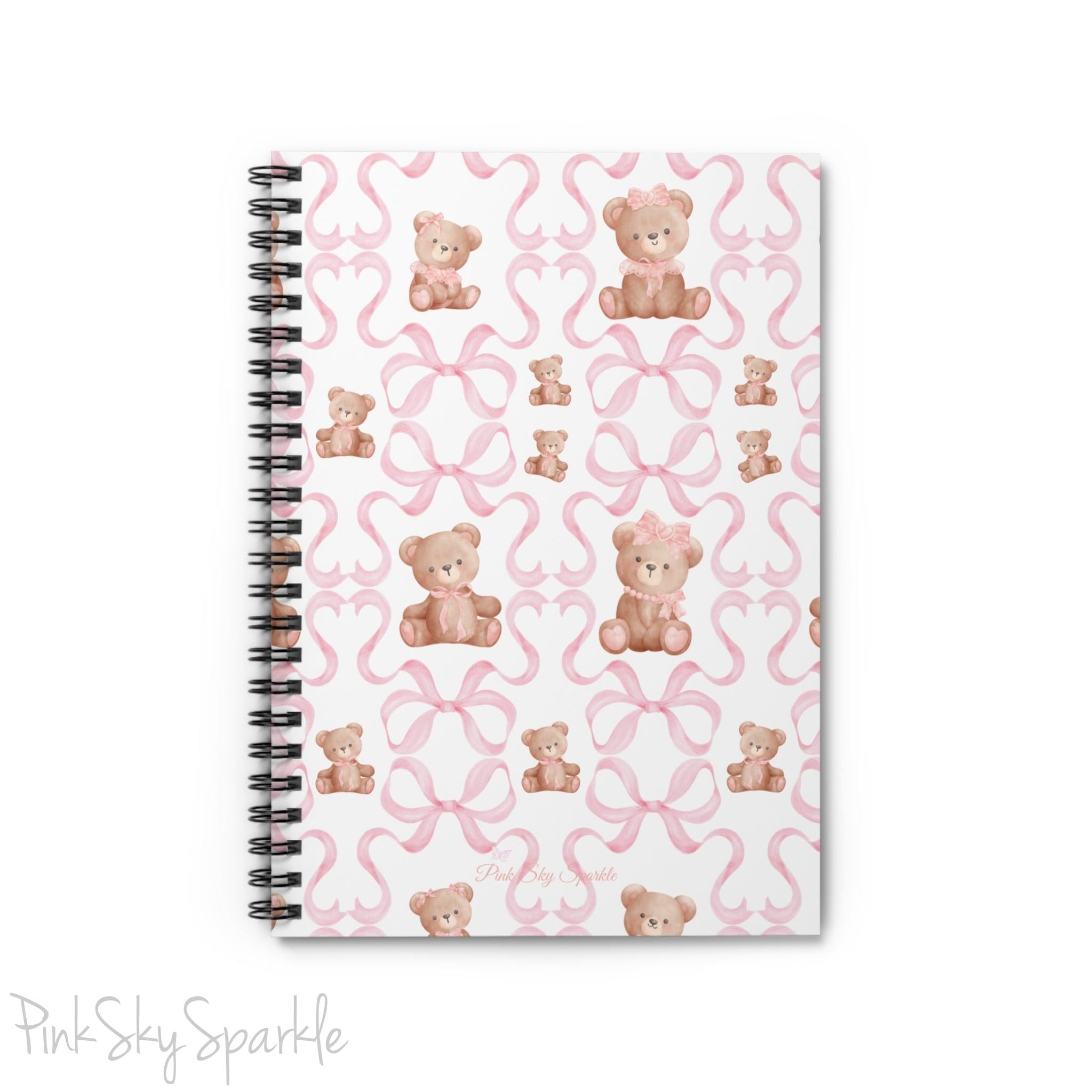 Teddy Bear Coquette Spiral Notebook