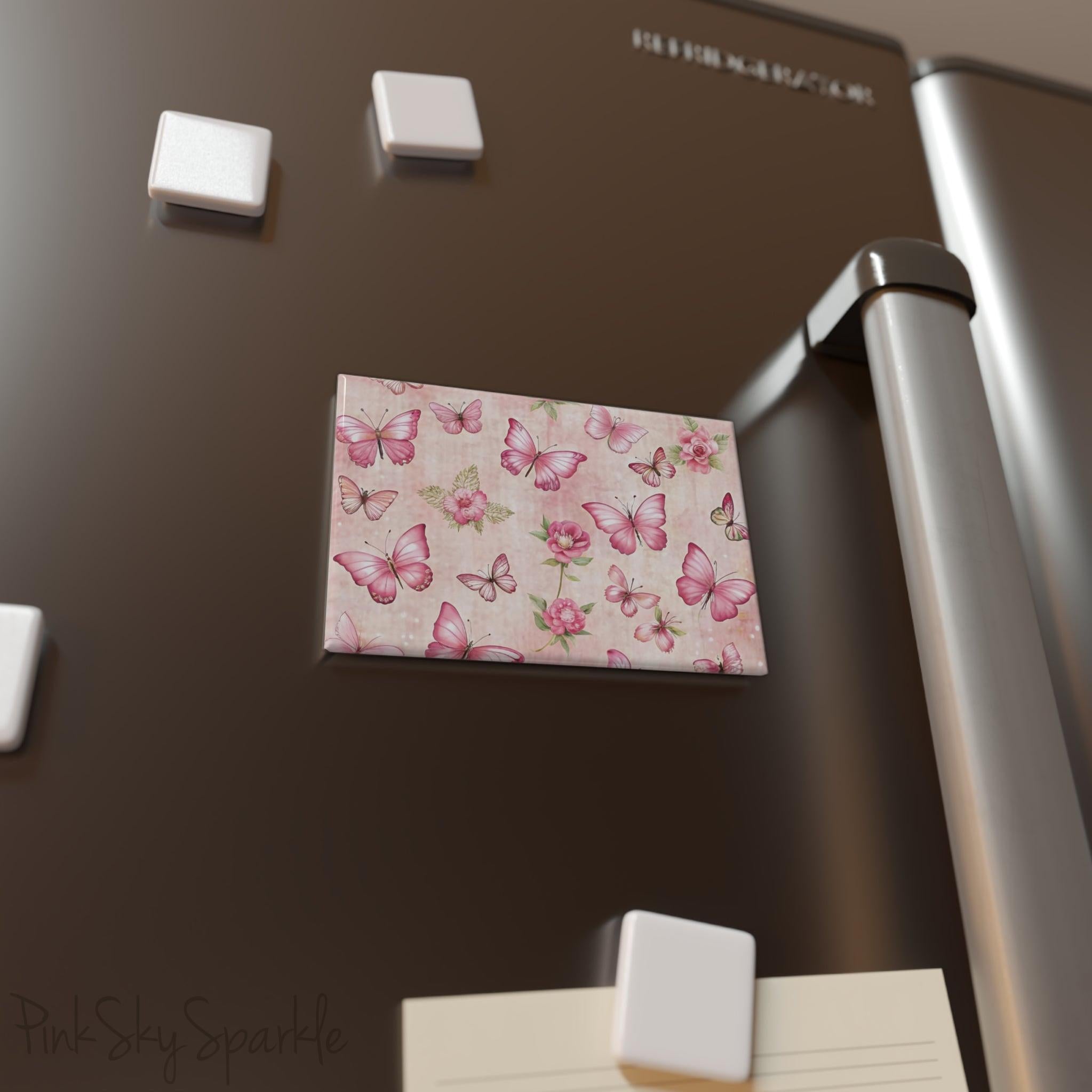 Whimsical Garden Rectangle Button Magnet