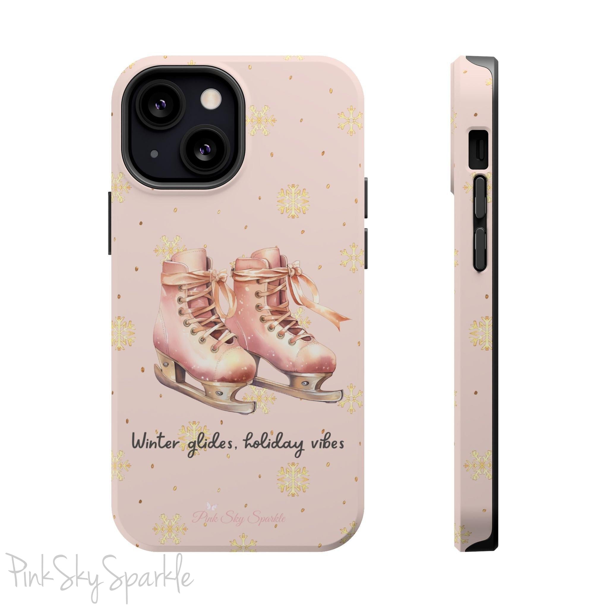 Winter Glides, Holiday Vibes Magnetic iPhone Case