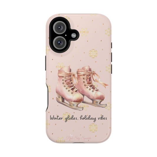 Winter Glides, Holiday Vibes Magnetic iPhone Case