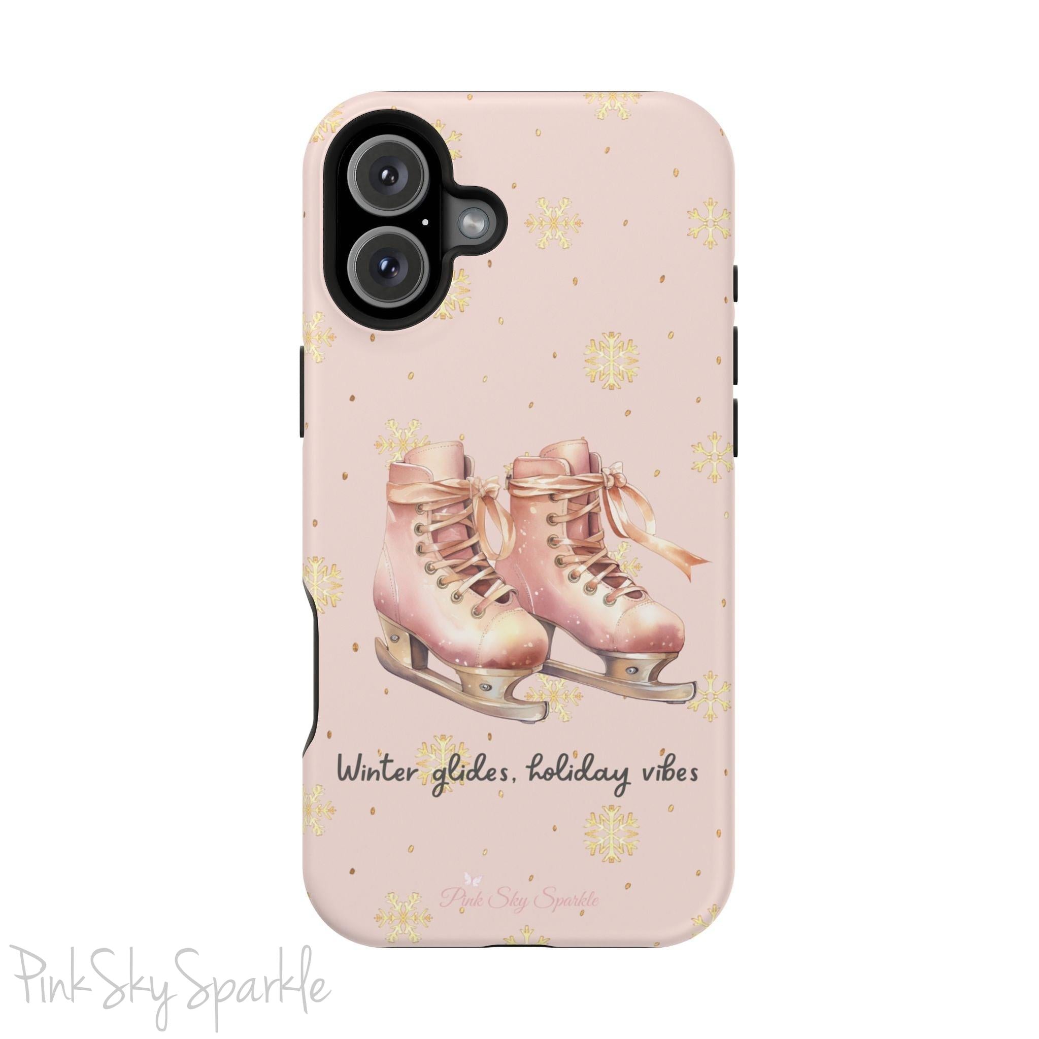 Winter Glides, Holiday Vibes Magnetic iPhone Case