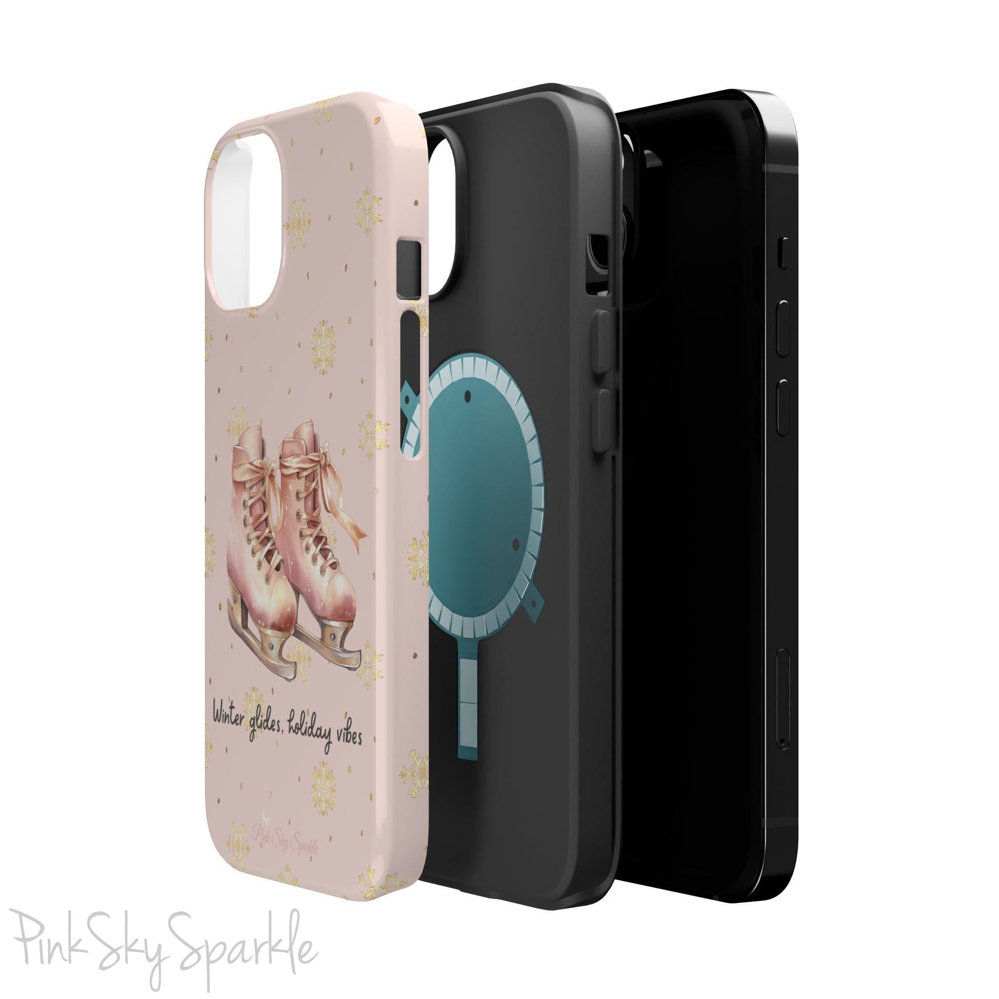 Winter Glides, Holiday Vibes Magnetic iPhone Case