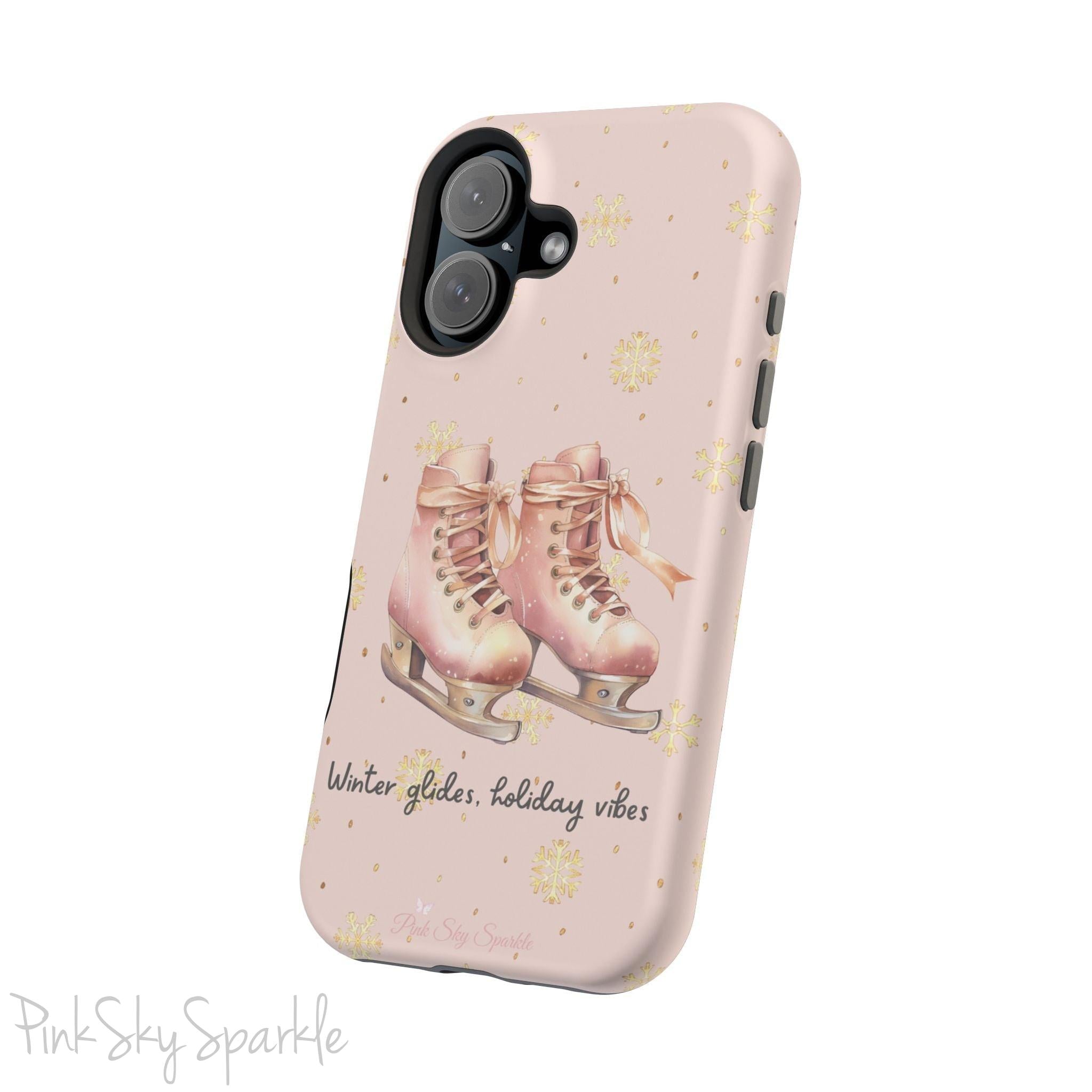 Winter Glides, Holiday Vibes Magnetic iPhone Case